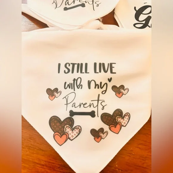 Zero Barks Given Dog Bandana - White - Picture 2 of 4